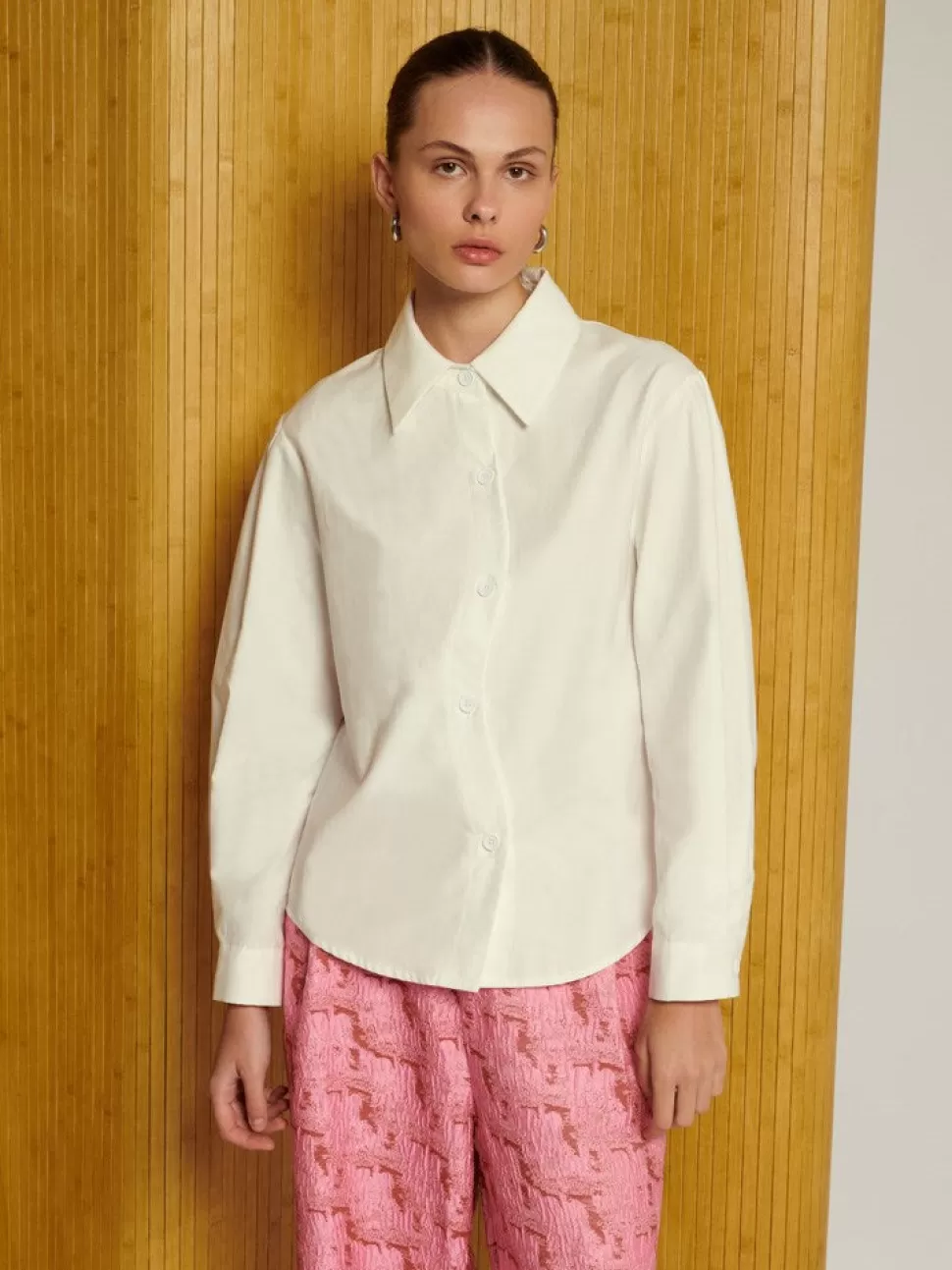 Tops | Ghospell | Sister Jane Ghospell Riley Wave Shirt Pearl White