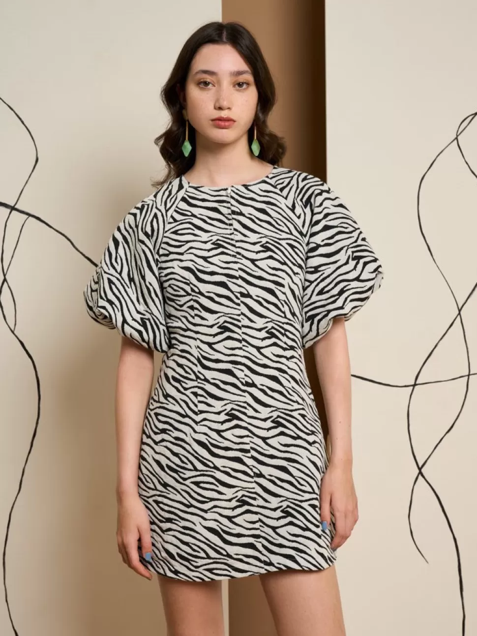 Dresses | Ghospell | Sister Jane Ghospell Stevie Zebra Mini Dress Ink Black