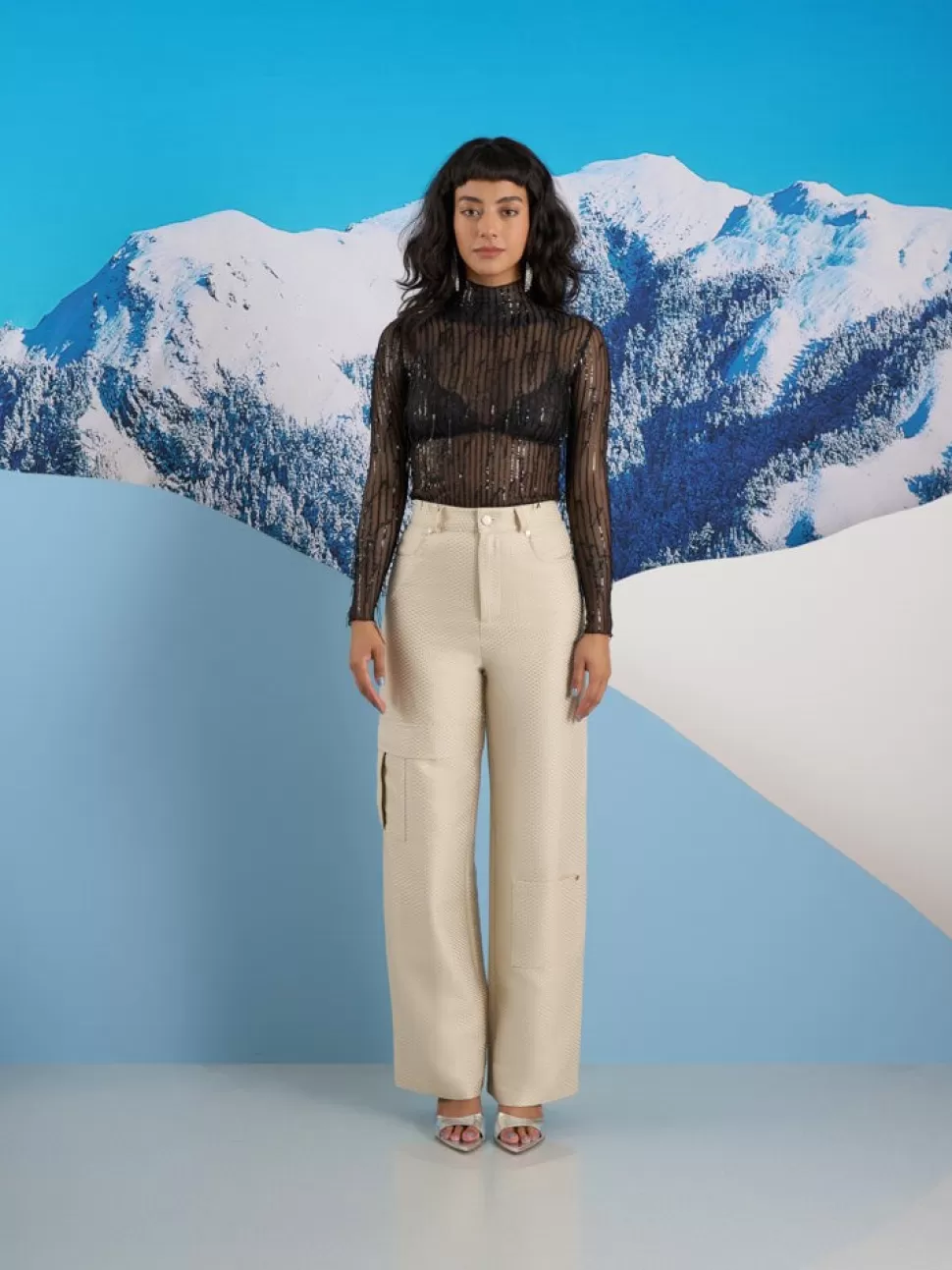 Bottoms | Ghospell | Sister Jane Ghospell  Suki Weave Cargo Trousers Soft Cream