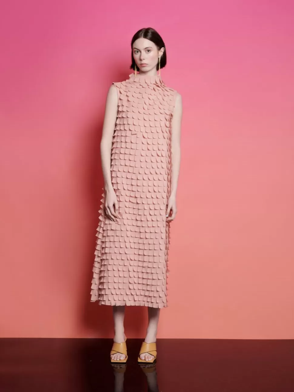 Dresses | Ghospell | Sister Jane Ghospell Taytum Textured Midi Dress Blush Nude