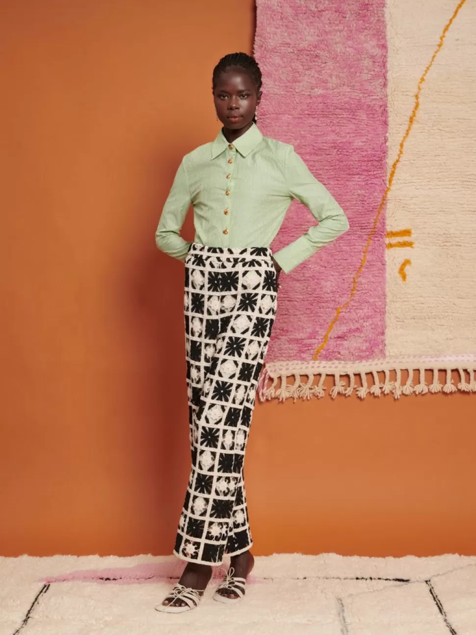 Tops | Ghospell | Sister Jane Ghospell Thena Fitted Shirt Pistachio Green