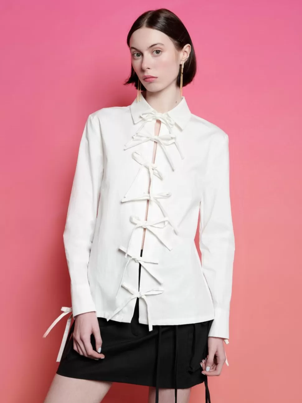 Ghospell | Sister Jane Ghospell Tiggy Tie Shirt White