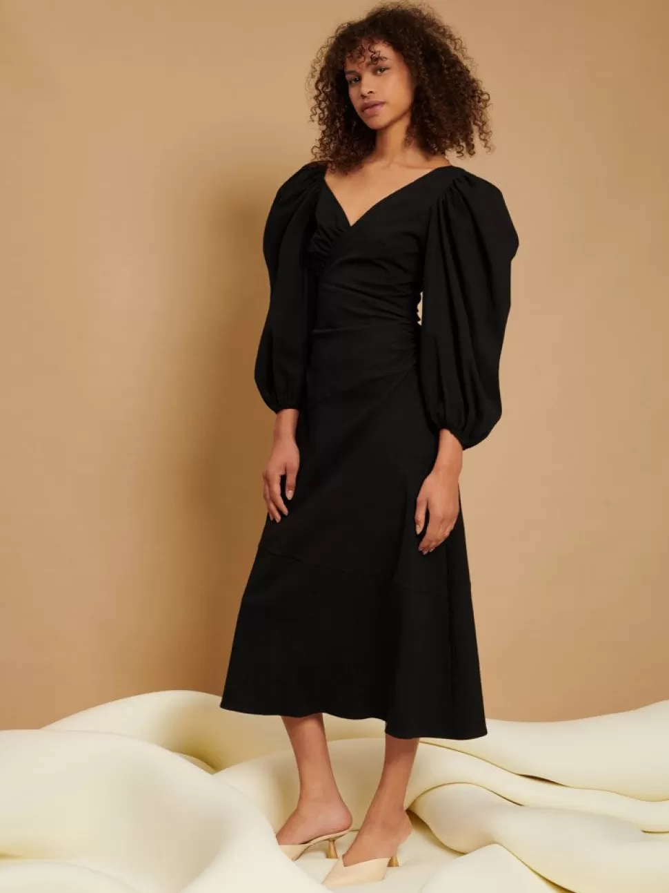 Dresses | Ghospell | Sister Jane Ghospell Tuli Ruched Midi Dress Black
