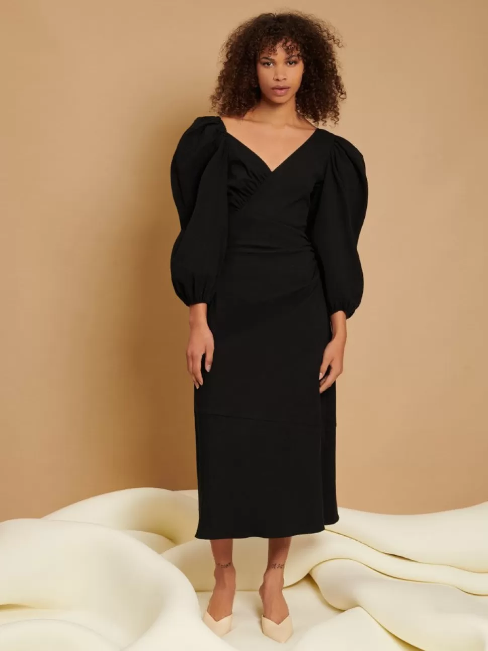 Dresses | Ghospell | Sister Jane Ghospell Tuli Ruched Midi Dress Black