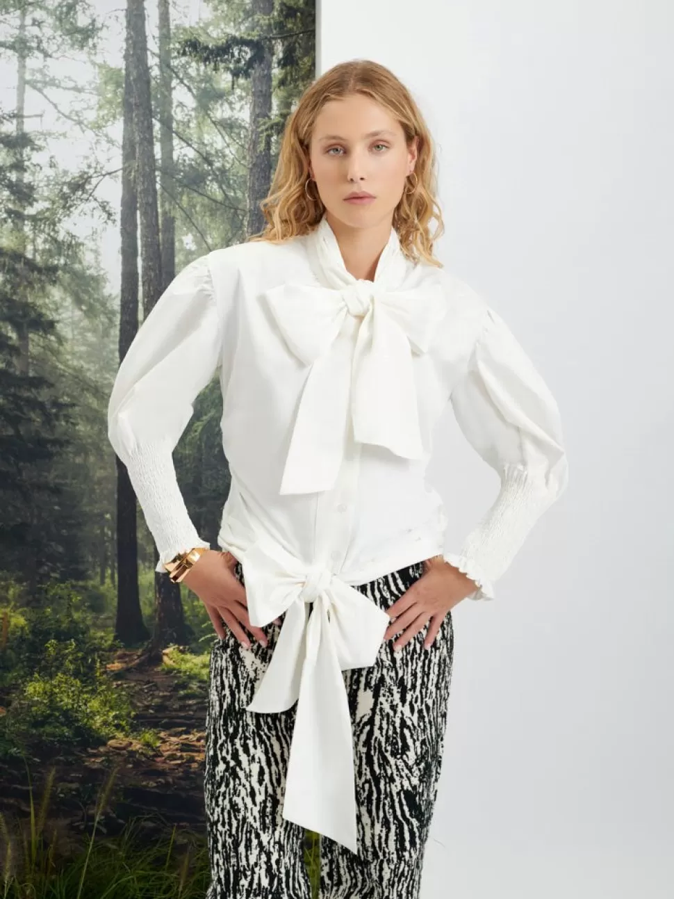 Tops | Ghospell | Sister Jane Ghospell Verity Double Bow Shirt Pearled White