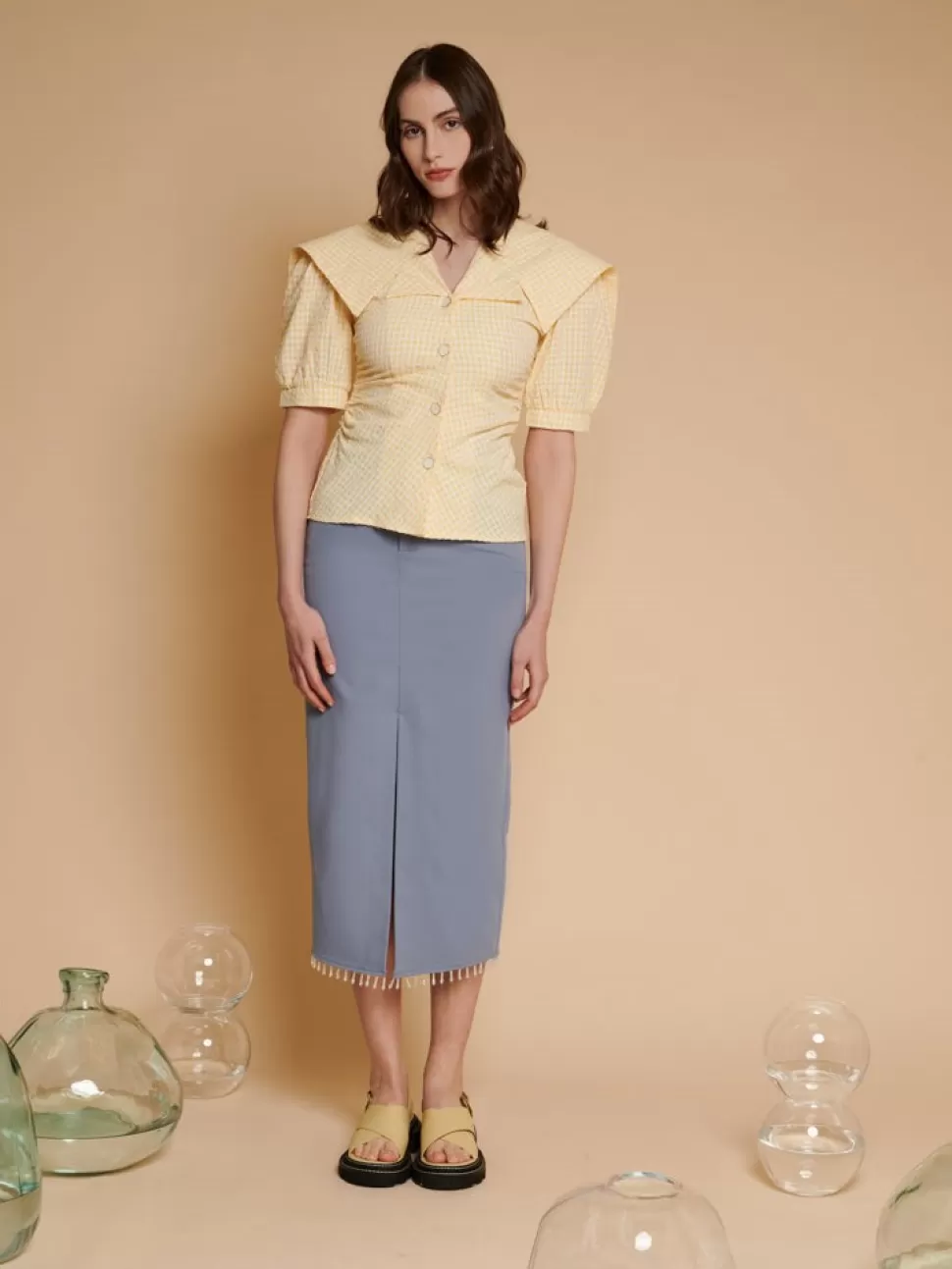 Bottoms | Ghospell | Sister Jane Ghospell Wren Embellished Skirt Aegean Blue