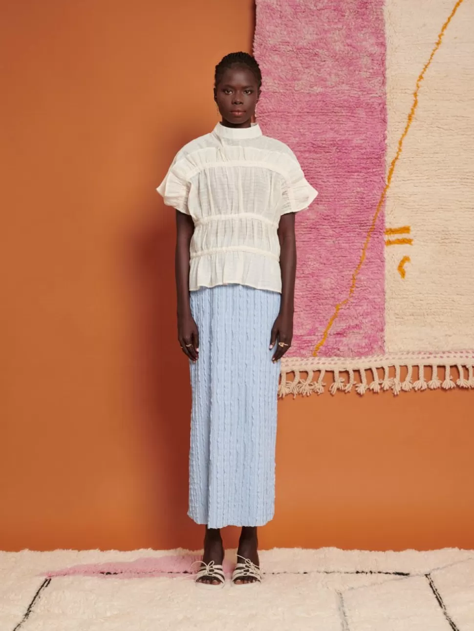 Tops | Ghospell | Sister Jane Ghospell Yasmin Ruched Top Ivory Cream