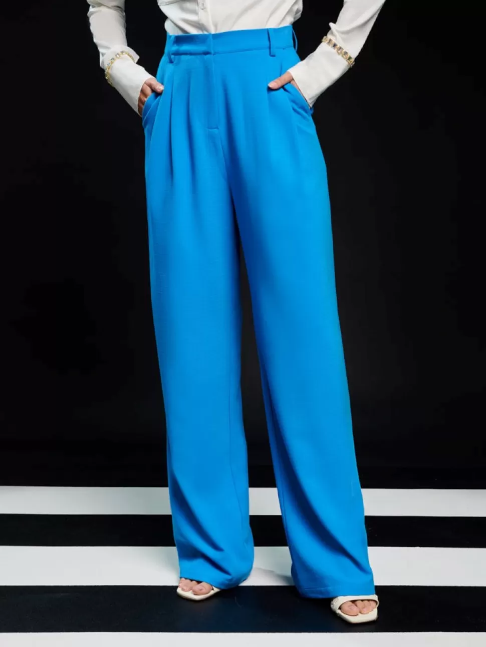 Bottoms | Ghospell | Sister Jane Ghospell Zadie Relaxed Trousers Cobalt Blue