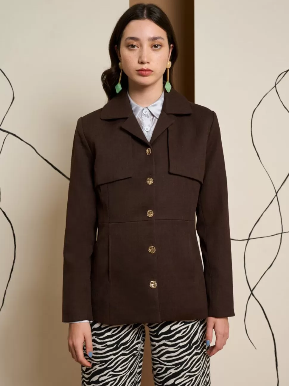 Jackets | Ghospell | Sister Jane Ghospell Zola Storm Flap Jacket Downtown Brown