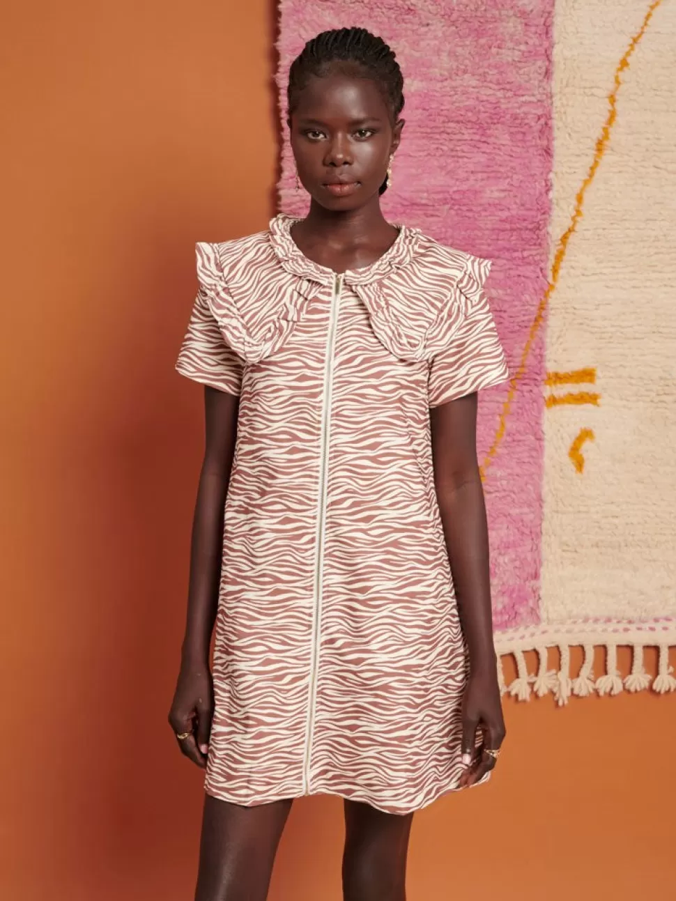 Dresses | Ghospell | Sister Jane Ghospell Zoya Zebra Mini Dress Tan Brown