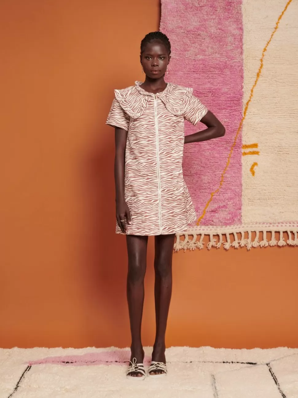 Dresses | Ghospell | Sister Jane Ghospell Zoya Zebra Mini Dress Tan Brown