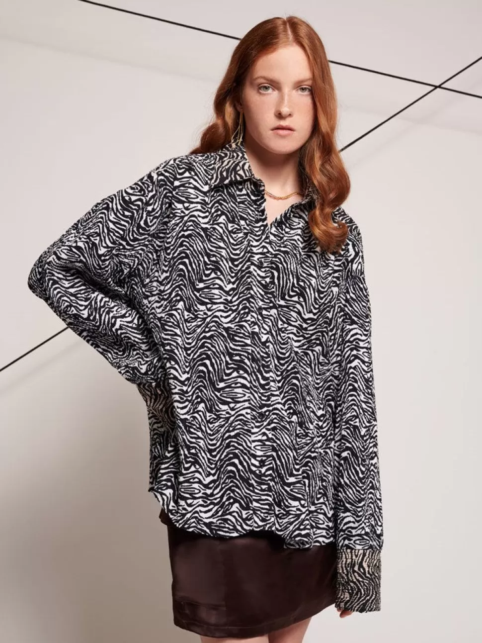 Tops | Ghospell | Sister Jane Ghospell Zuri Printed Shirt Black and White