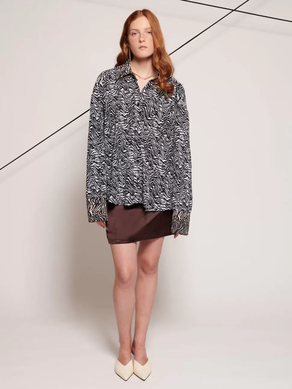 Tops | Ghospell | Sister Jane Ghospell Zuri Printed Shirt Black and White