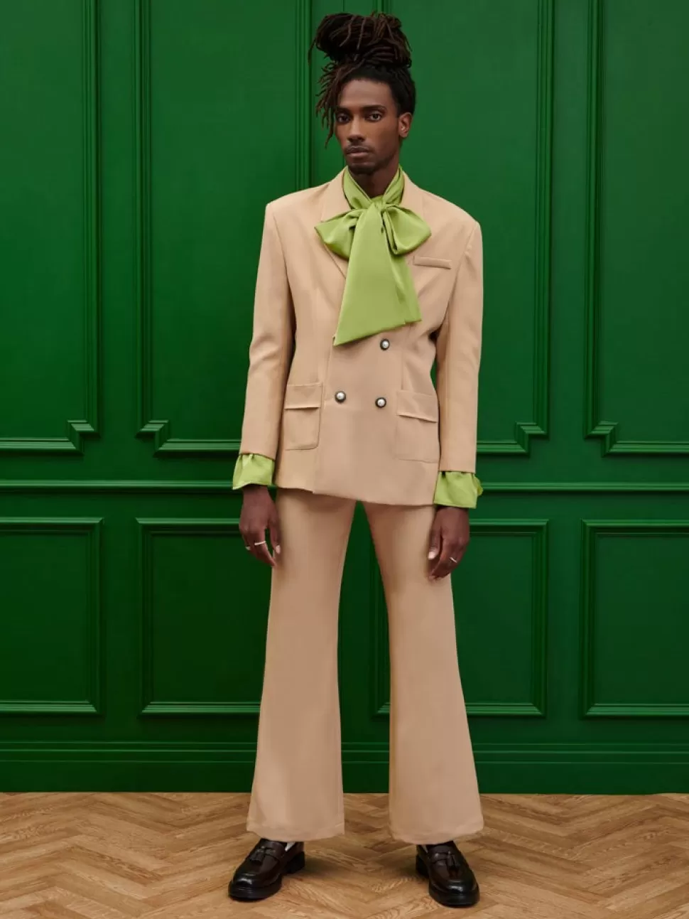 Jackets | Sister Jane Harlow Crepe Double Breasted Blazer Earthy