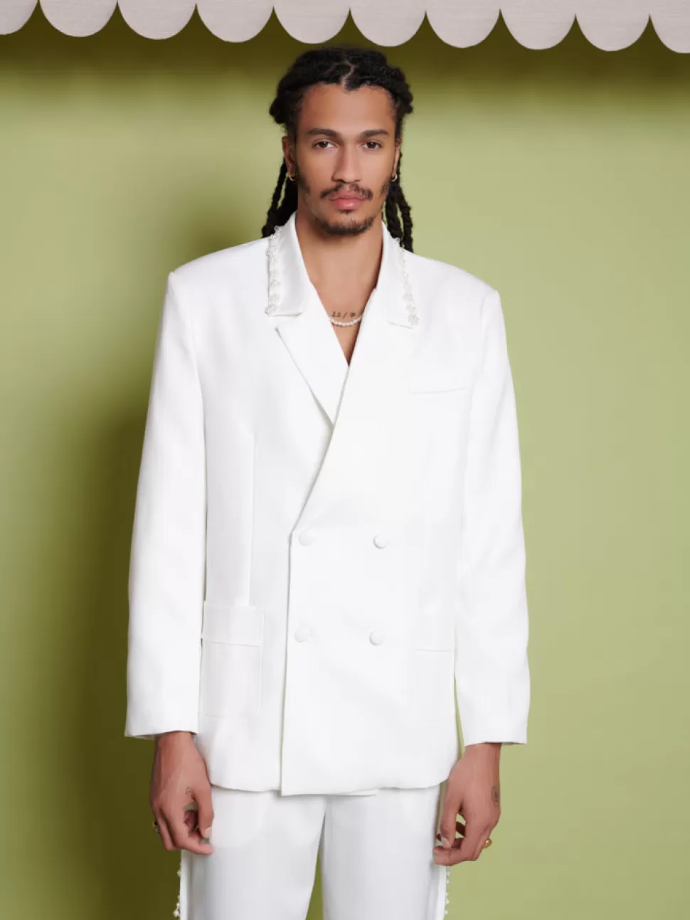 Jackets | Jackets | Sister Jane Harlow Pearl Blazer Pearl Ivory