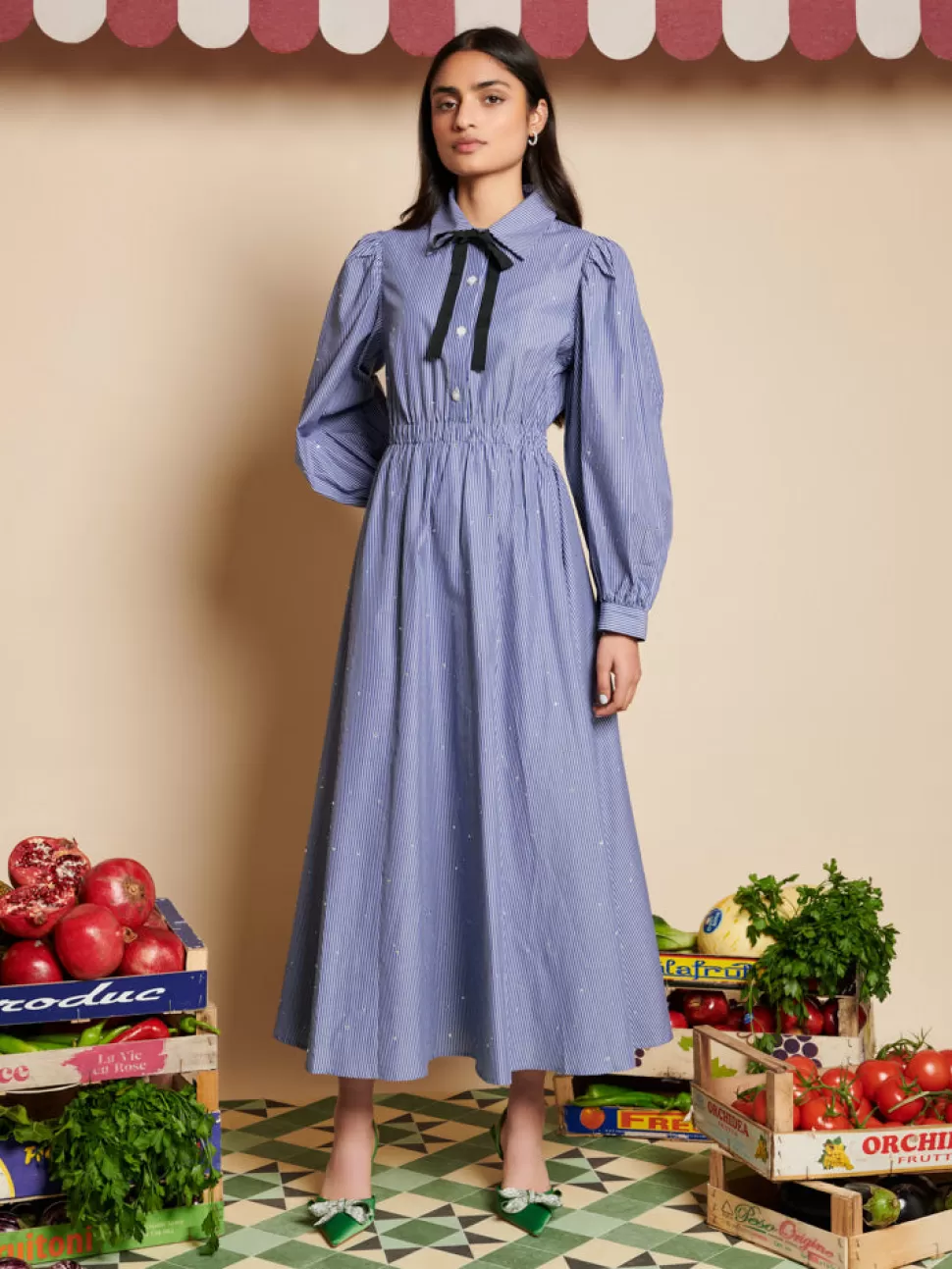 Dresses | Sister Jane Ivy Stripe Midi Dress Navy Blue