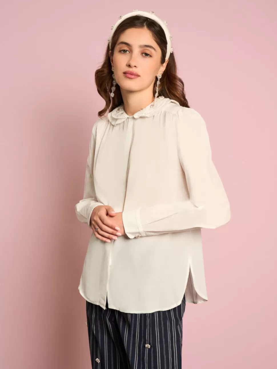 Tops | Sister Jane Jasmine Pearl Blouse Pearled White