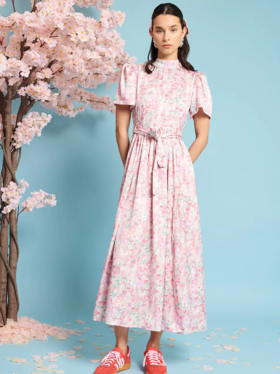 Dresses | Sister Jane Kanzan Floral Midi Dress Blush Pink