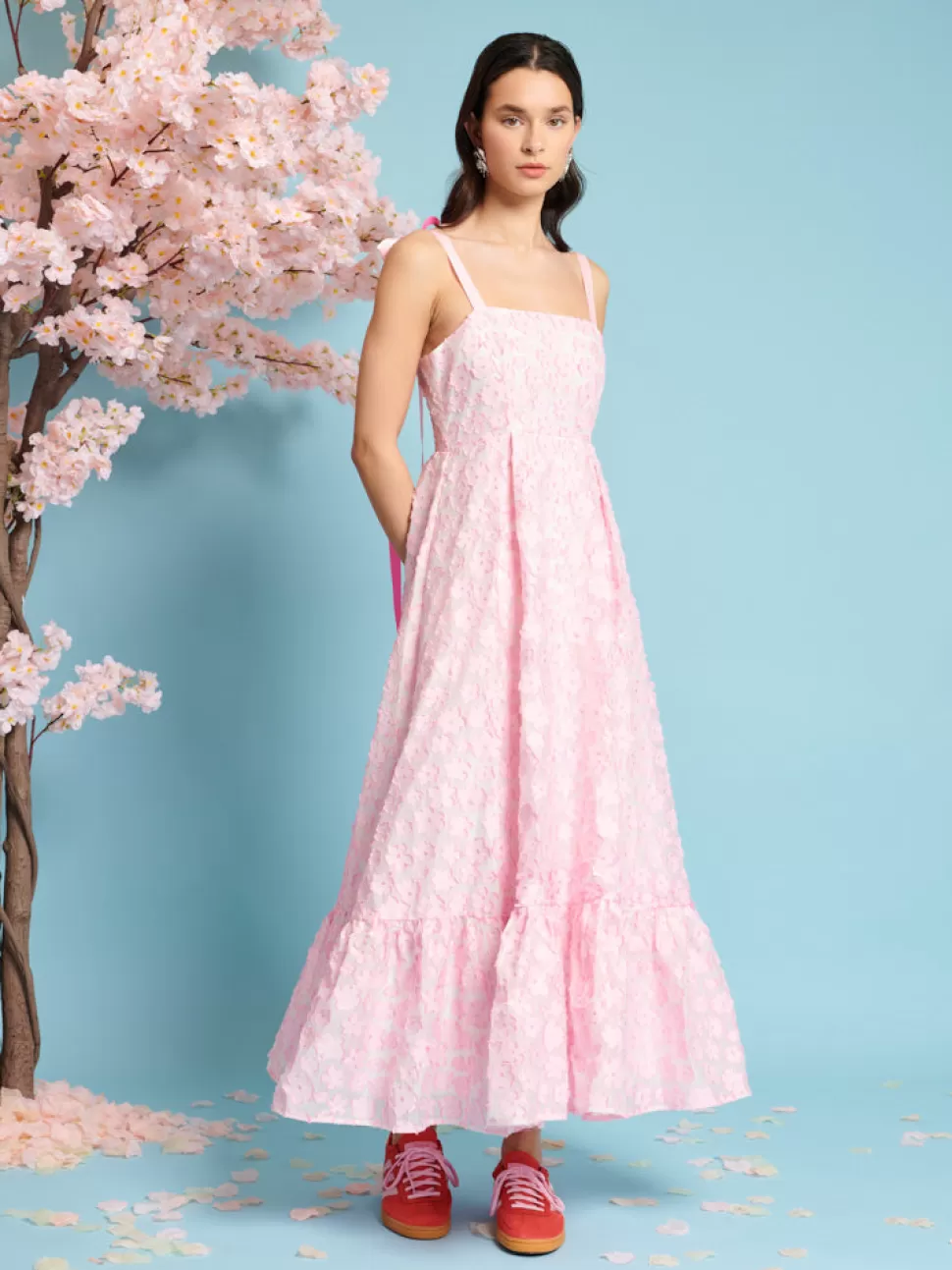 Dresses | Sister Jane Kite Jacquard Midi Dress Baby Pink