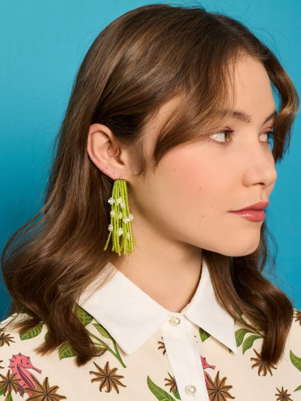 Accessories | Sister Jane Lagoon Bead Earrings Lime Green