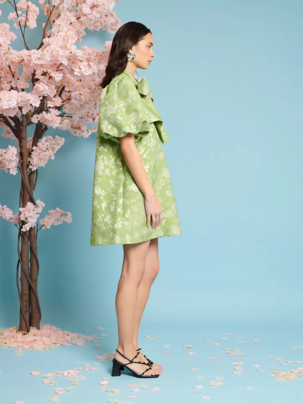 Dresses | Sister Jane Laurel Jacquard Bow Dress Lime green