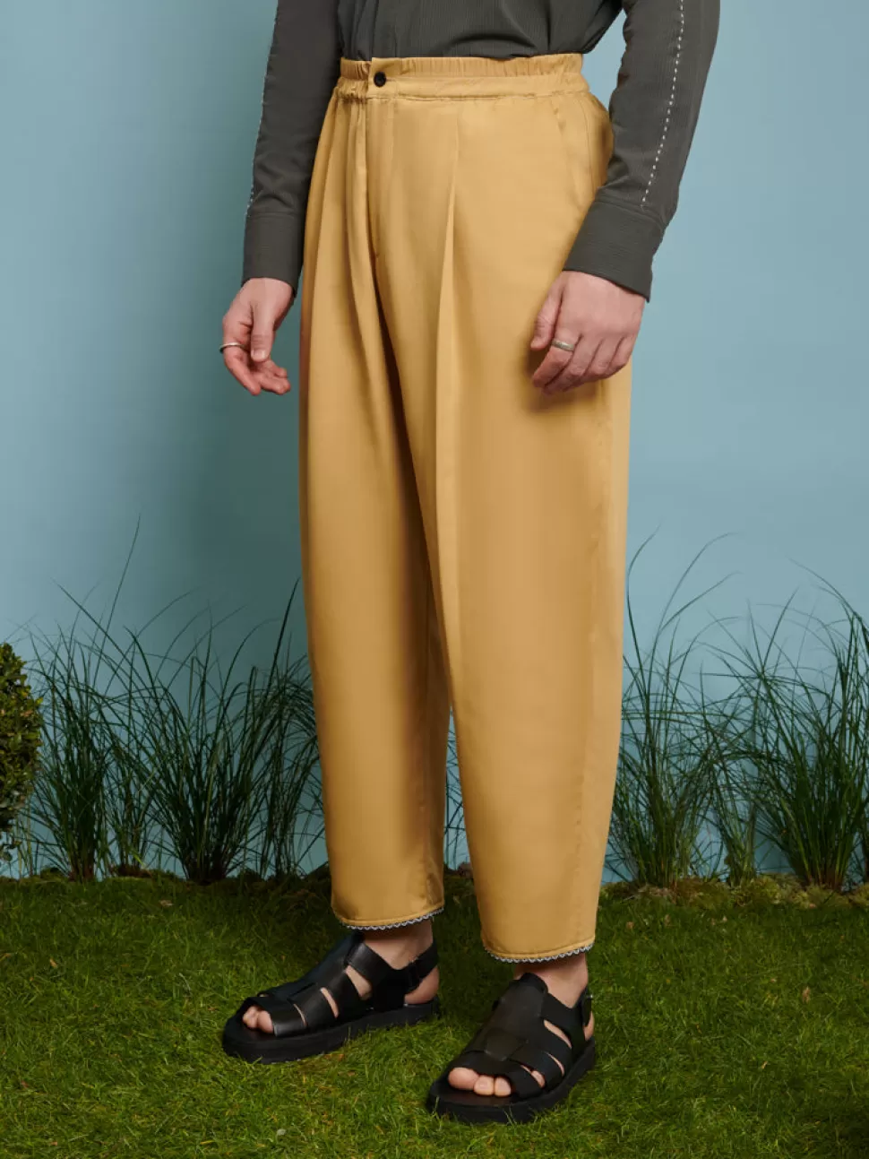 Bottoms | Trousers | Sister Jane Laurie Trim Detail Trousers Mustard Yellow