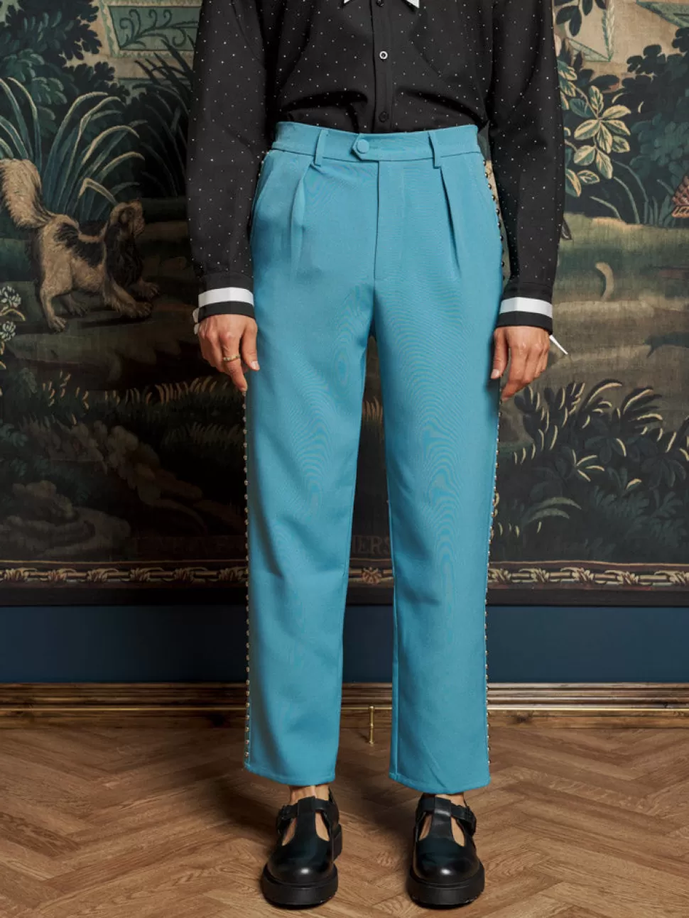 Bottoms | Trousers | Sister Jane Layne Studded Trousers Cerulean Blue