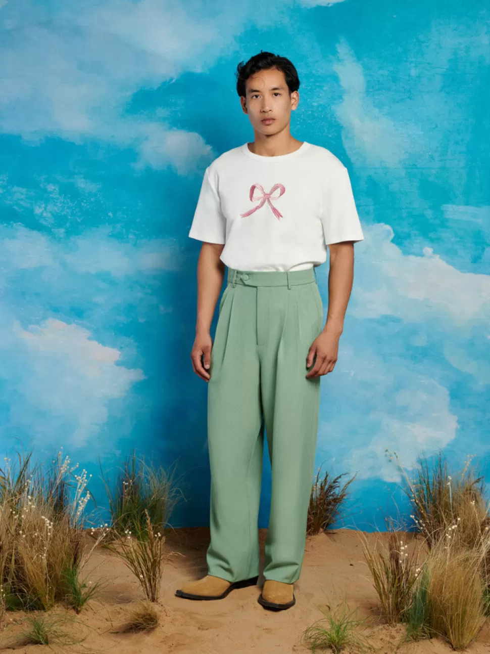 Bottoms | Trousers | Sister Jane Lionel High Waisted Trousers Mint Green