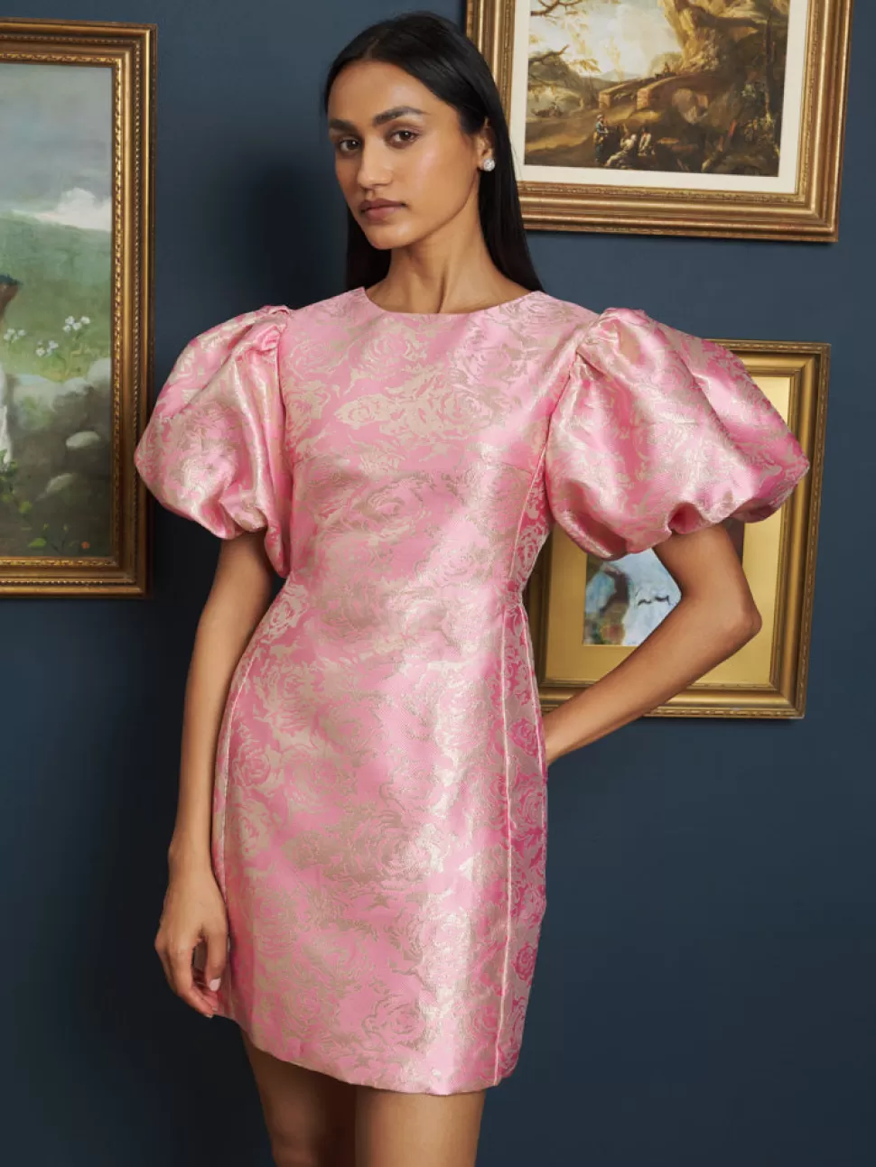 Dresses | Sister Jane Louise Jacquard Mini Dress Baby Pink