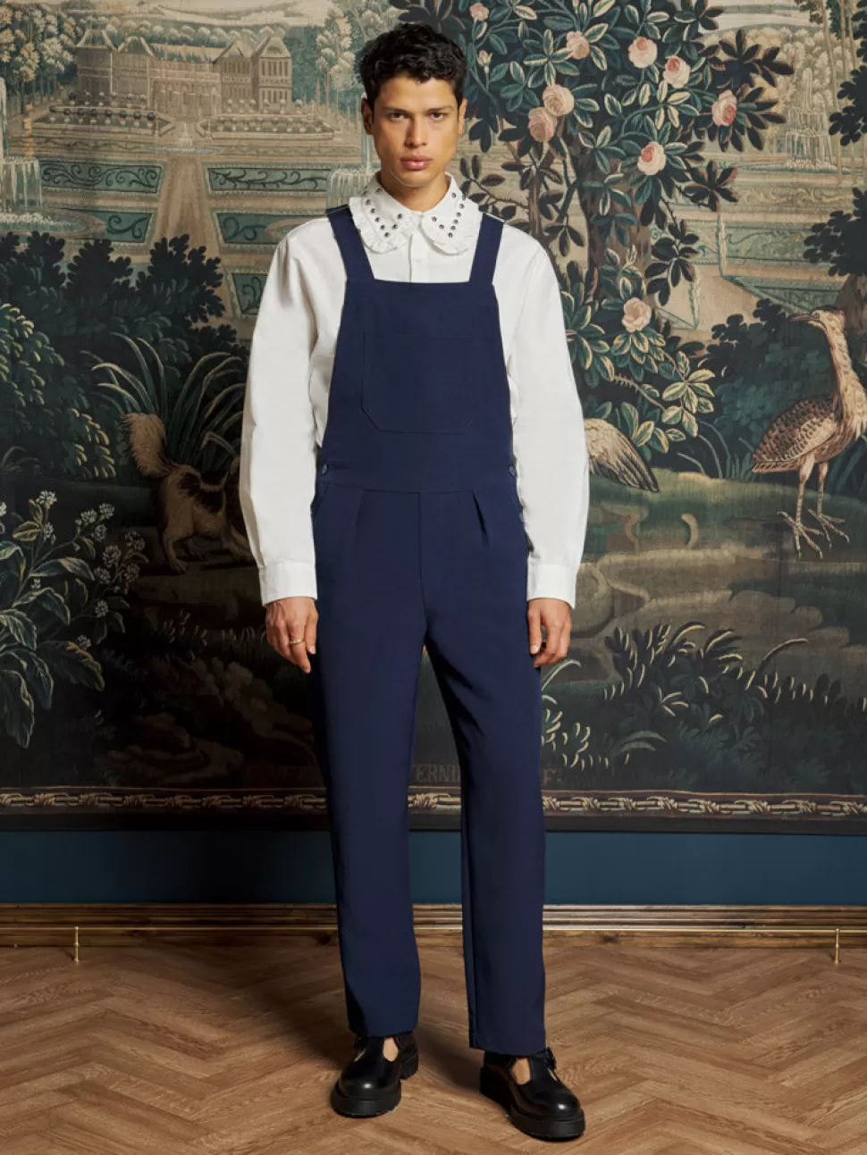 Trousers | Sister Jane Lucky Dungarees Navy Blue
