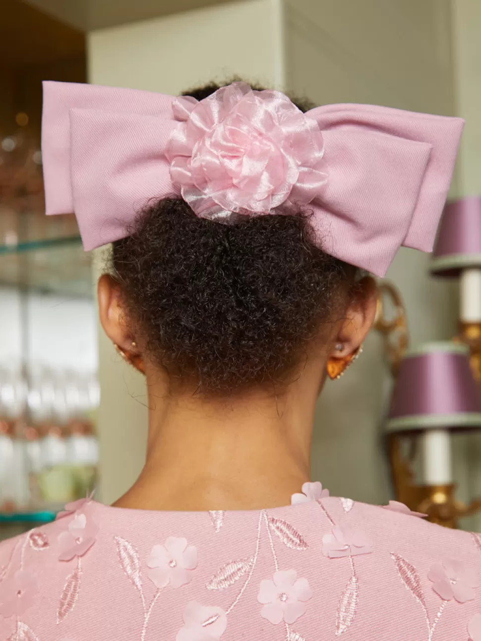 Accessories | Sister Jane Mandevilla Rose Hair Bow Dusty Pink