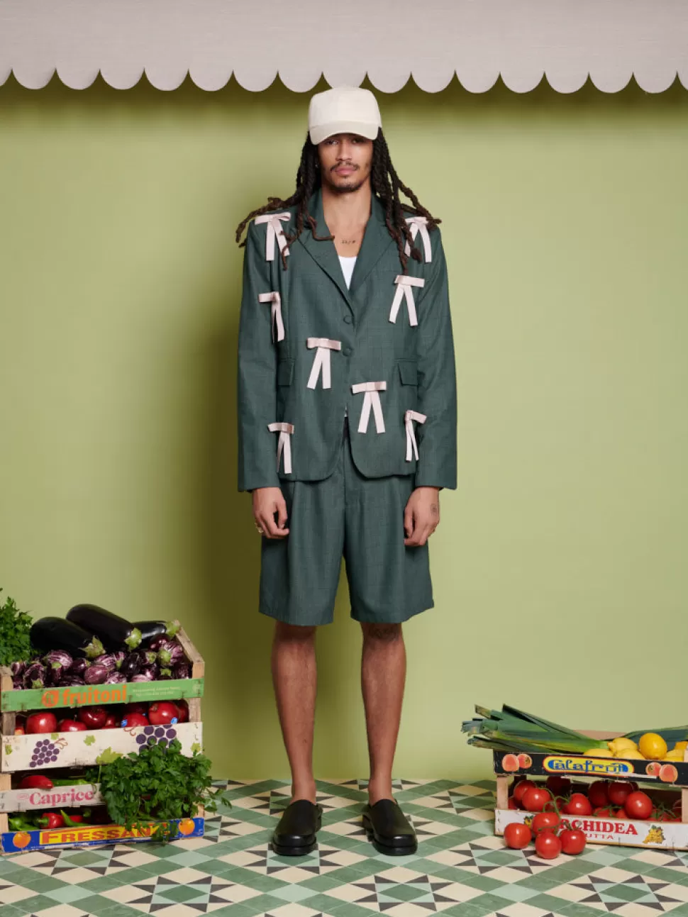 Trousers | Sister Jane Marley Bow Shorts Army Green