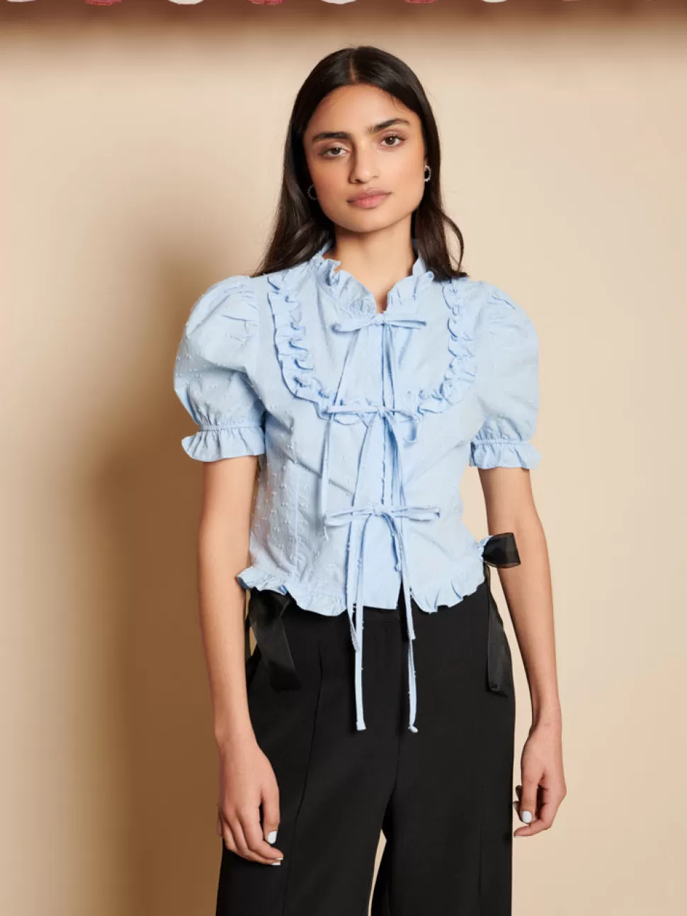 Tops | Sister Jane Marmalade Bow Top Baby Blue