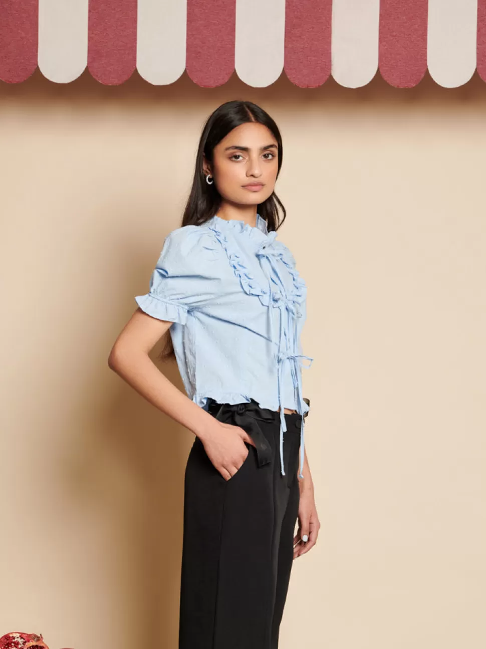 Tops | Sister Jane Marmalade Bow Top Baby Blue