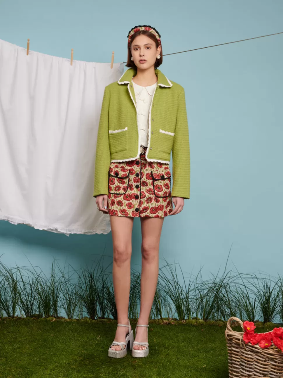 Jackets | Sister Jane Matilda Tweed Jacket Lime Green