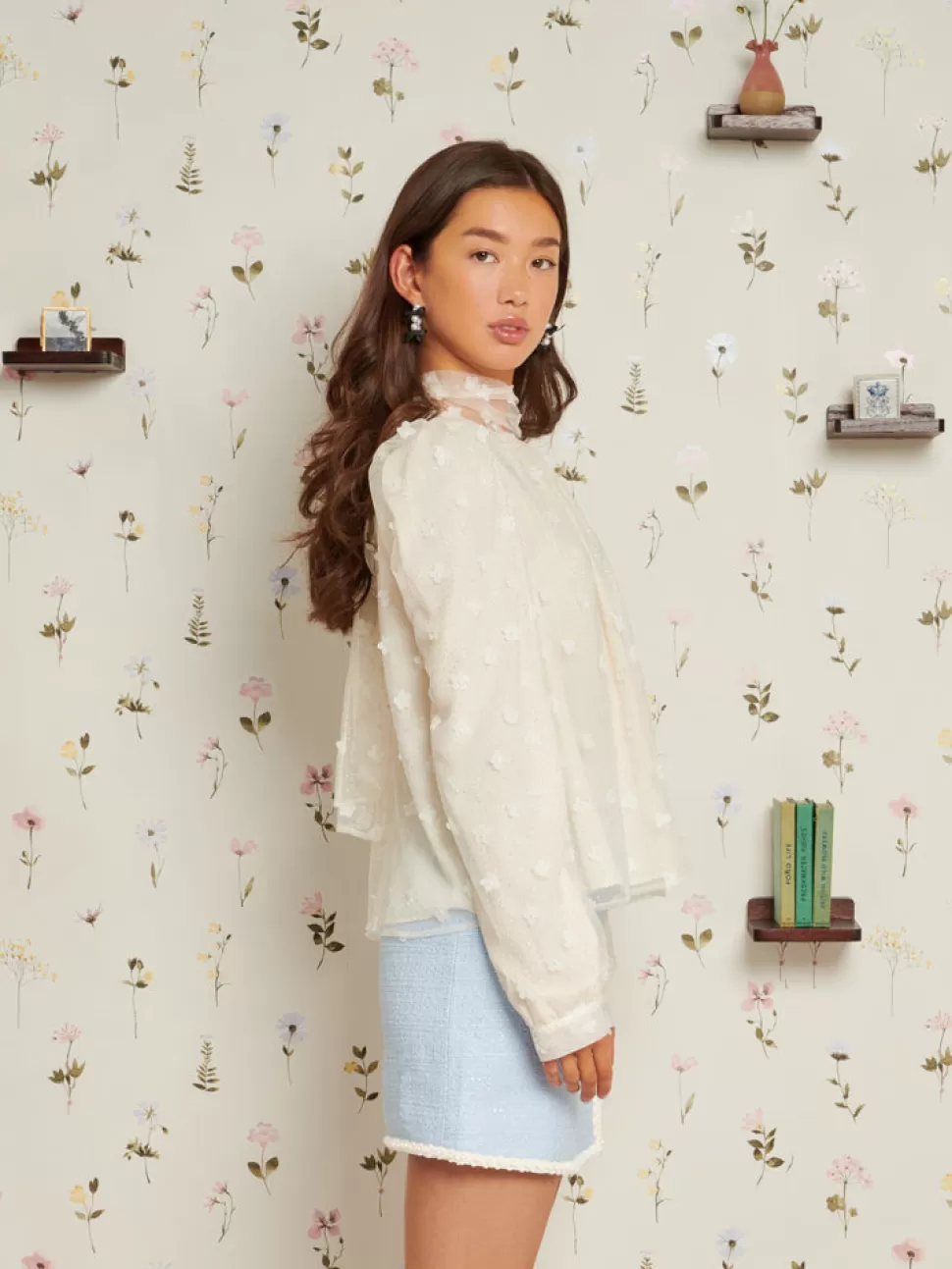Tops | Sister Jane Mementos Tulle Blouse Pearl Ivory