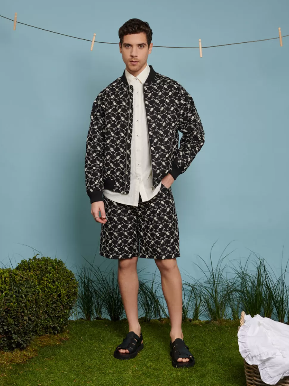 Jackets | Sister Jane Milo Floral Denim Bomber Jacket Black Floral Embroidered