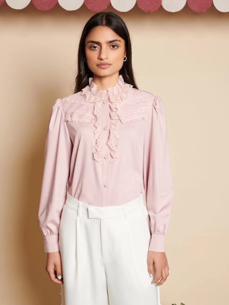 Tops | Sister Jane Nectar Lace Blouse Pale Pink