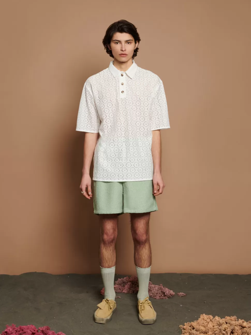 Shirts | Sister Jane Neptune Lace Polo Shirt Ivory Cream