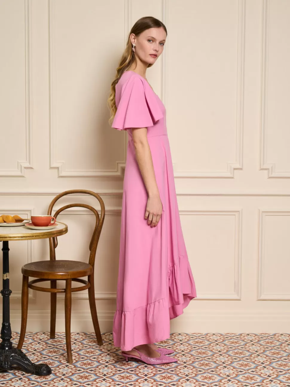 Dresses | Sister Jane Noisette Flare Midi Dress Geranium Pink