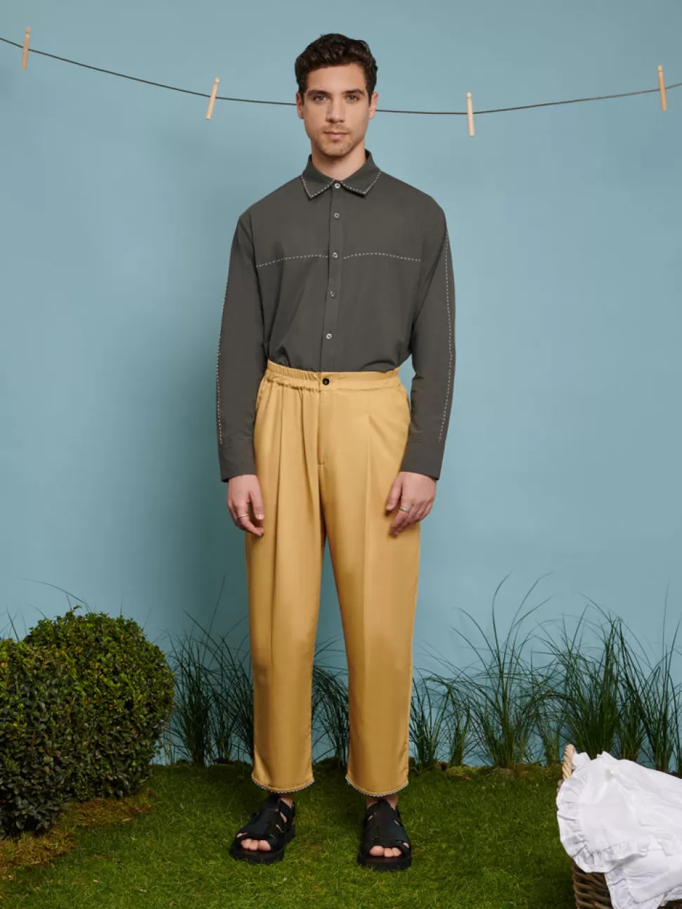 Shirts | Sister Jane Norma Stitch Detail Shirt Military Green