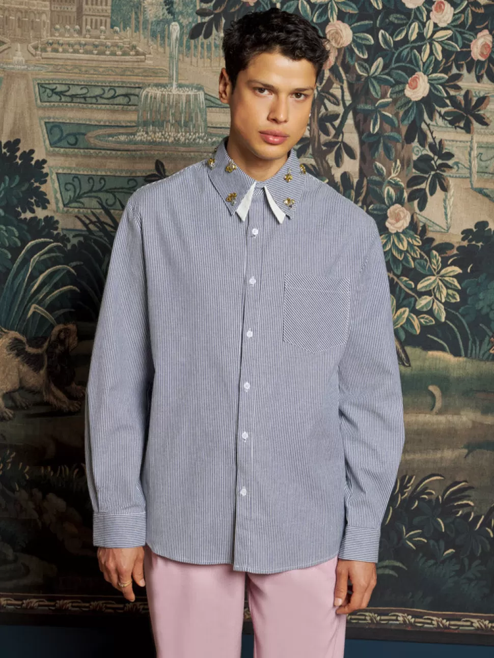 Shirts | Sister Jane Penny Embellished Shirt Stone Blue