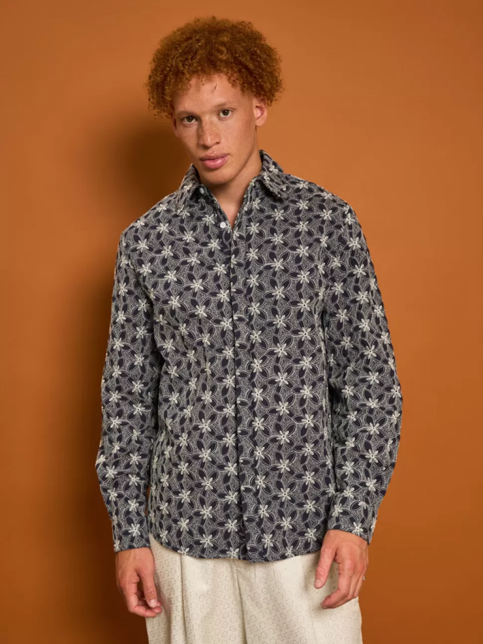 Shirts | Sister Jane Penny Embroidered Shirt Blue Navy