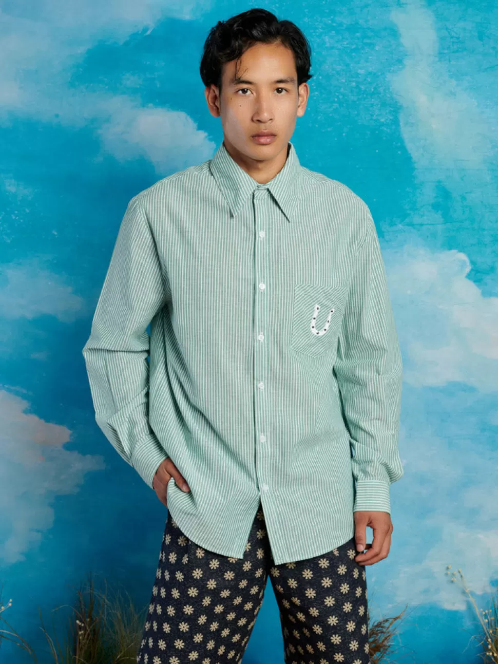 Tops | Shirts | Sister Jane Penny Embroidery Shirt Sage Green
