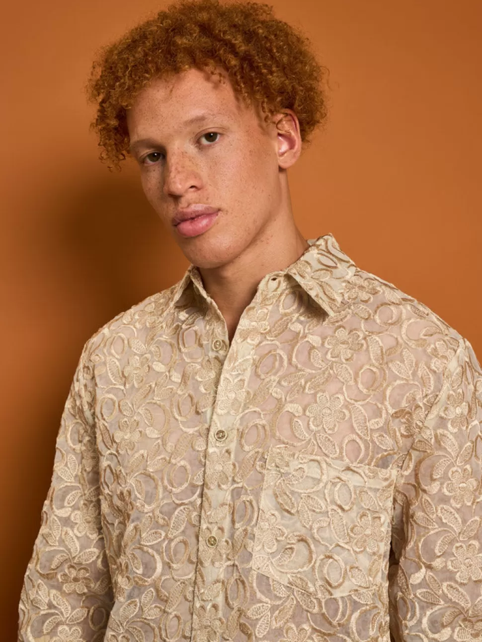 Shirts | Sister Jane Penny Lace Embroidery Shirt Glamoured Gold