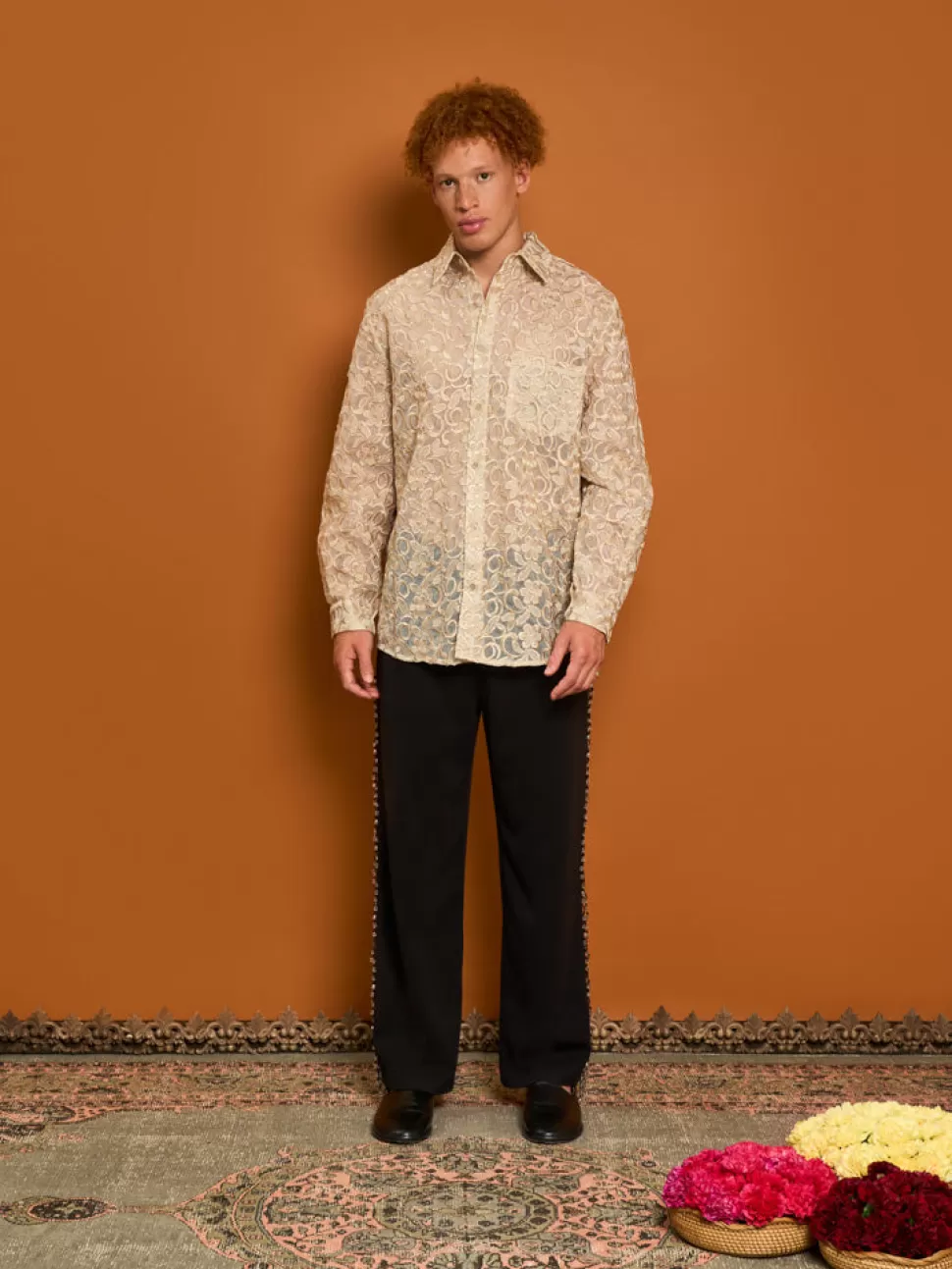 Shirts | Sister Jane Penny Lace Embroidery Shirt Glamoured Gold