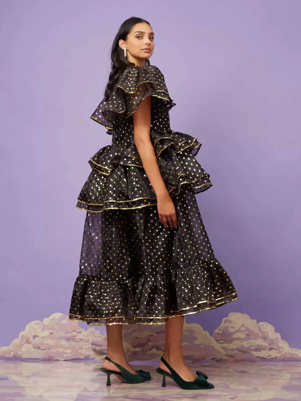 Dresses | Sister Jane Prima Ballerina Tiered Dress Black and Gold