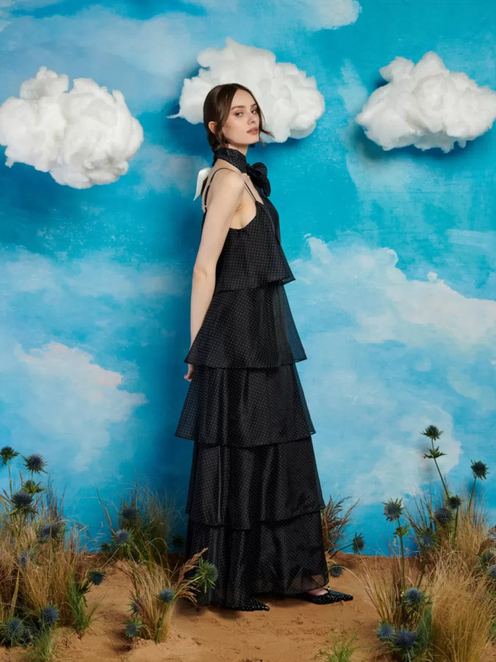 Dresses | Sister Jane Ranch Tiered Midi Dress Spot Black