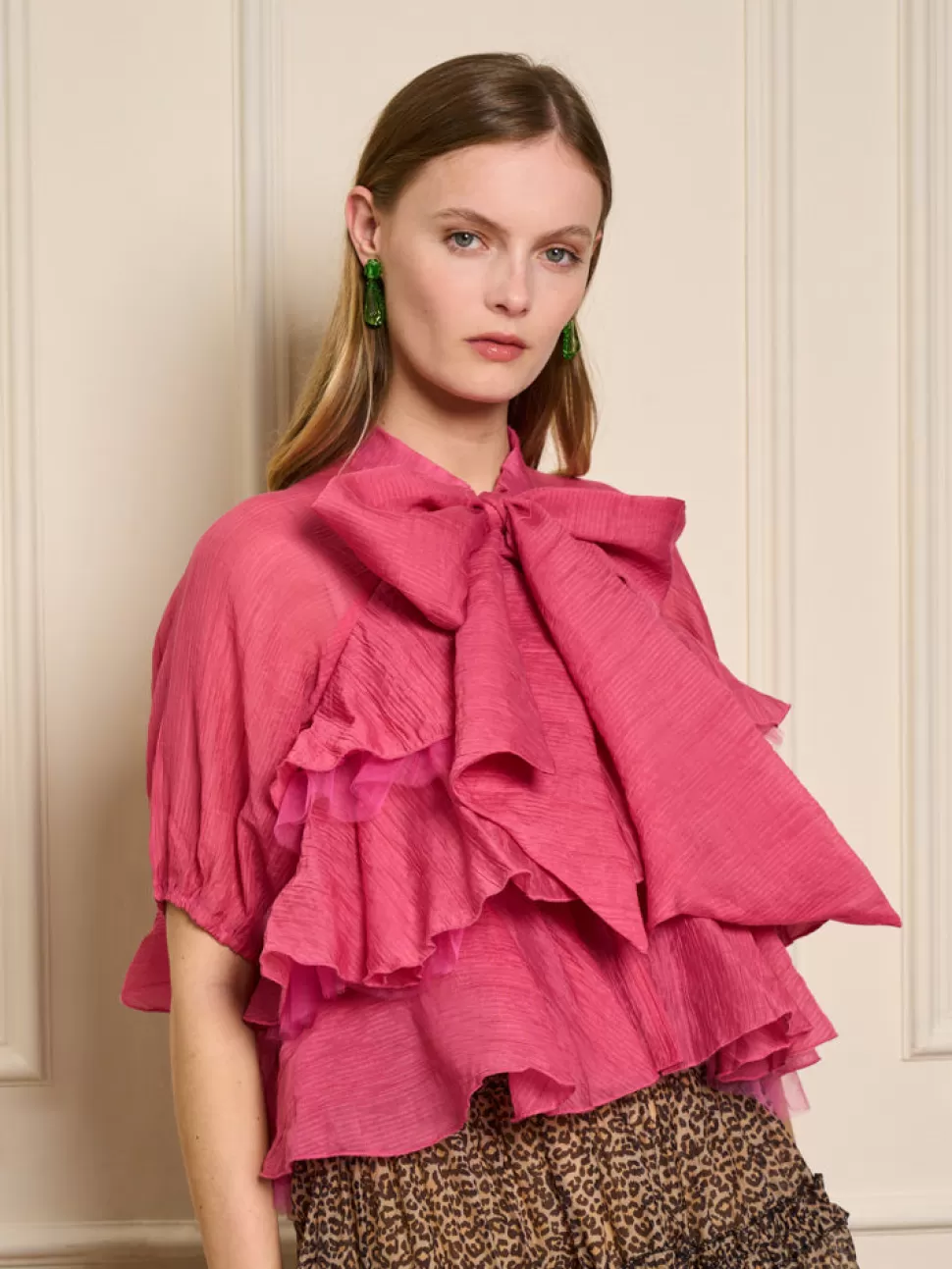Tops | Sister Jane Raspberry Ruffle Top Hot Pink