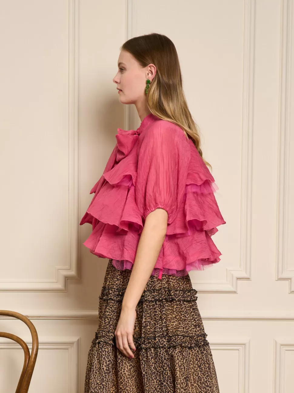 Tops | Sister Jane Raspberry Ruffle Top Hot Pink